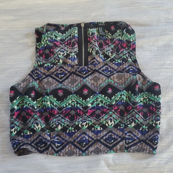 Colorful Patterned Crop Top - Picture 1 of 7